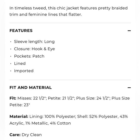 Talbots Multicolor Adele Tweed Jacket size 12 - Picture 13 of 13